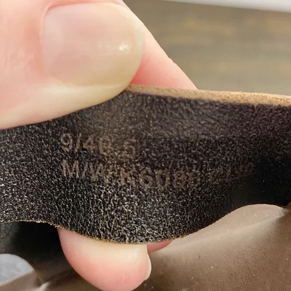 Kork-Ease brown leather platform wedge sandal 9 - Picture 11 of 12